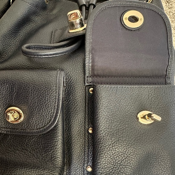 Coach Turnlock Backpack - Navy Blue - Picture 6 of 12
